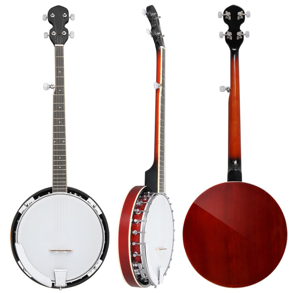 Full Size 5String Right Handed Banjos Set with Closed Solid Sapele Back US