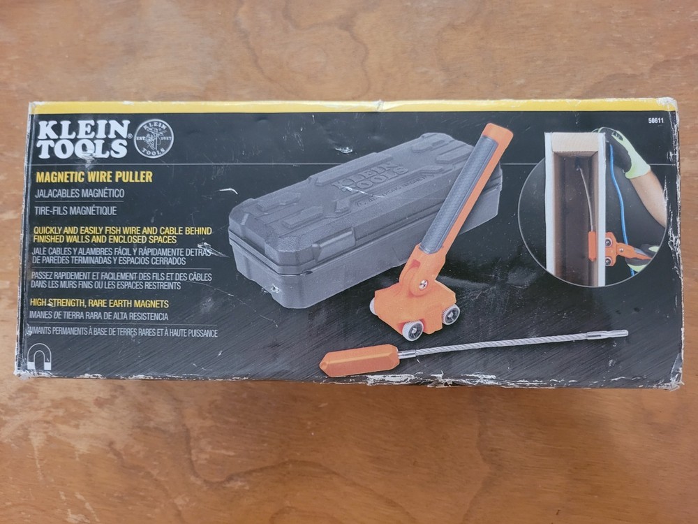 Klein Tools 50611 Magnetic Wire Puller Stainless Steel Cable Pulling Tool