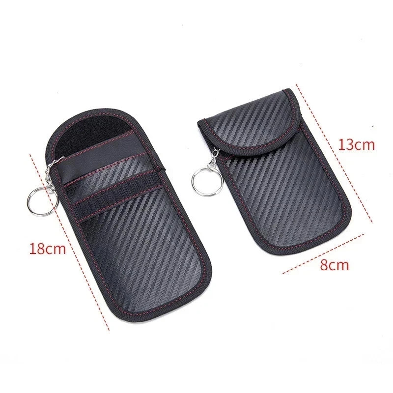 2 Pack Car Key Signal Blocker Case Faraday Cage Pouch Keyless RFID Blocking Bag