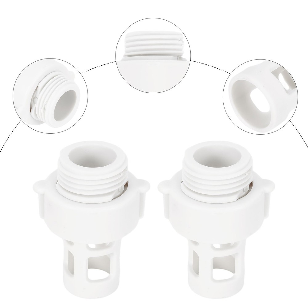 Replacement Adapter for Intex Round Pool Hose Drain Solid Plastic Construction