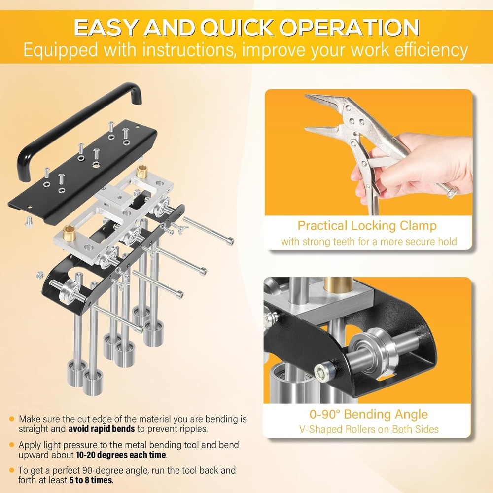 ER3 Three-Station Edge Roller Sheet Metal Edge Roller Bender,0-90° Bending Angle
