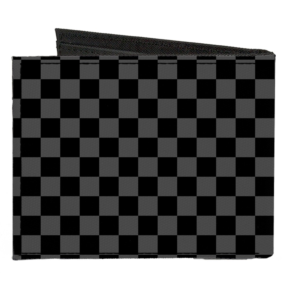 Canvas Bi-Fold Wallet Checker Black/Gray