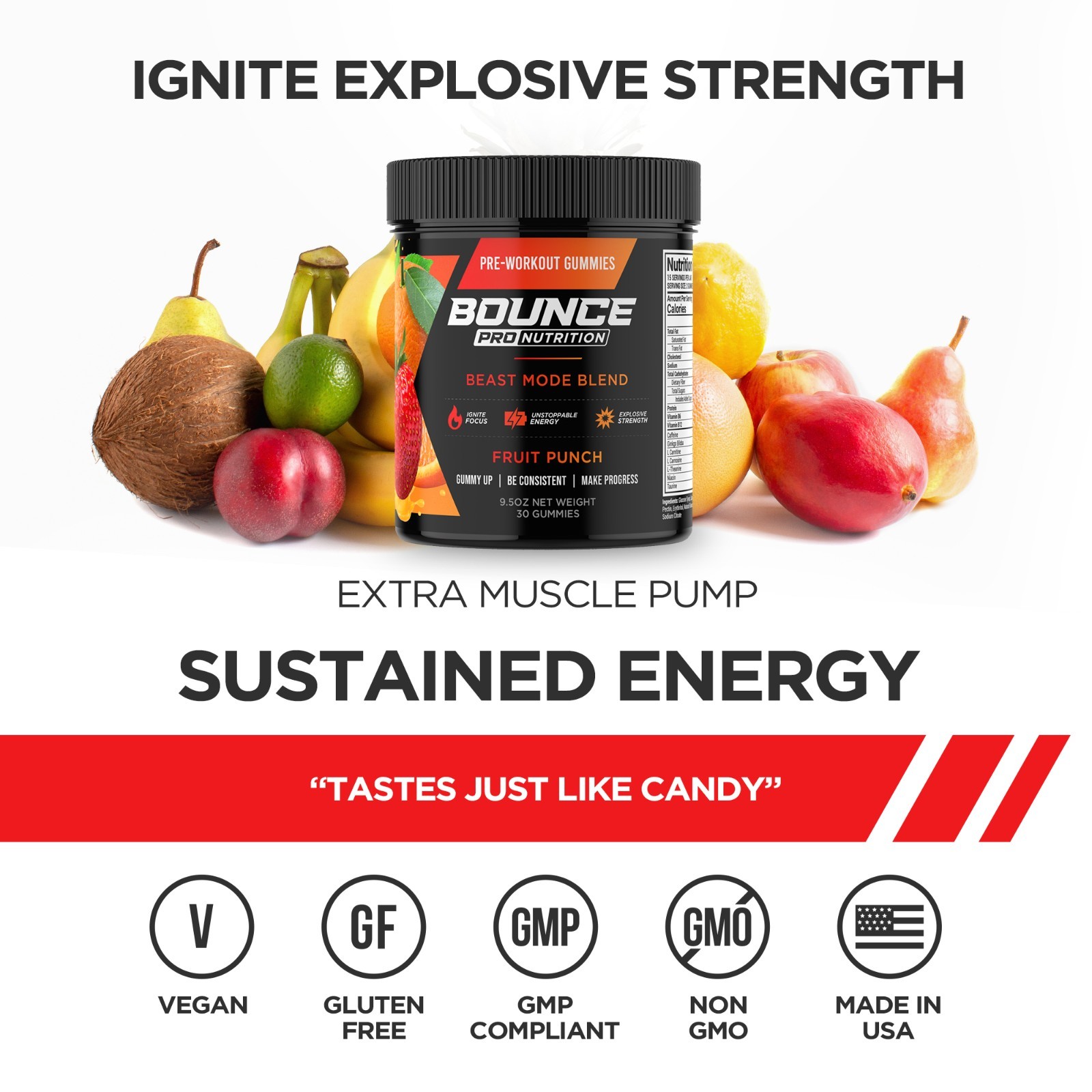 Pre-Workout Gummies - Beast Mode