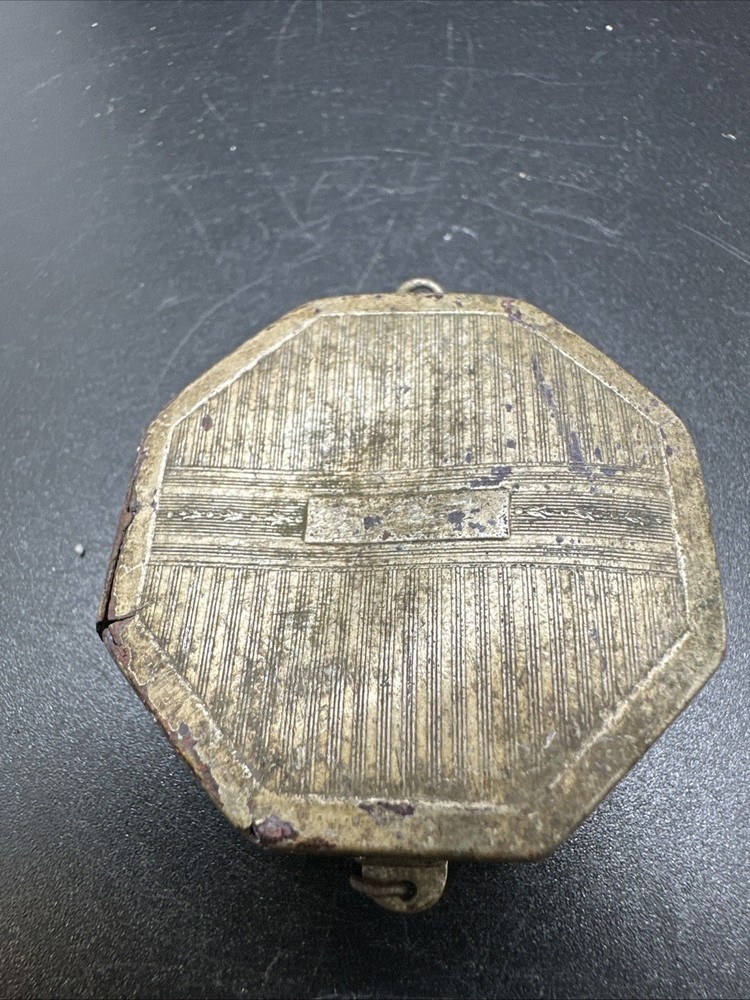 Antique Silver Plated Small Chained Container!!