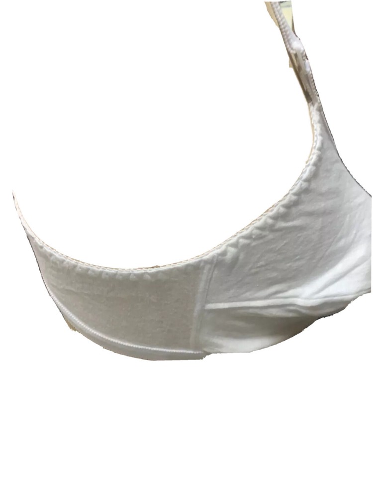 Bra cotton knitted full coverage wireless Adjustable Straps comfort hook & eye
