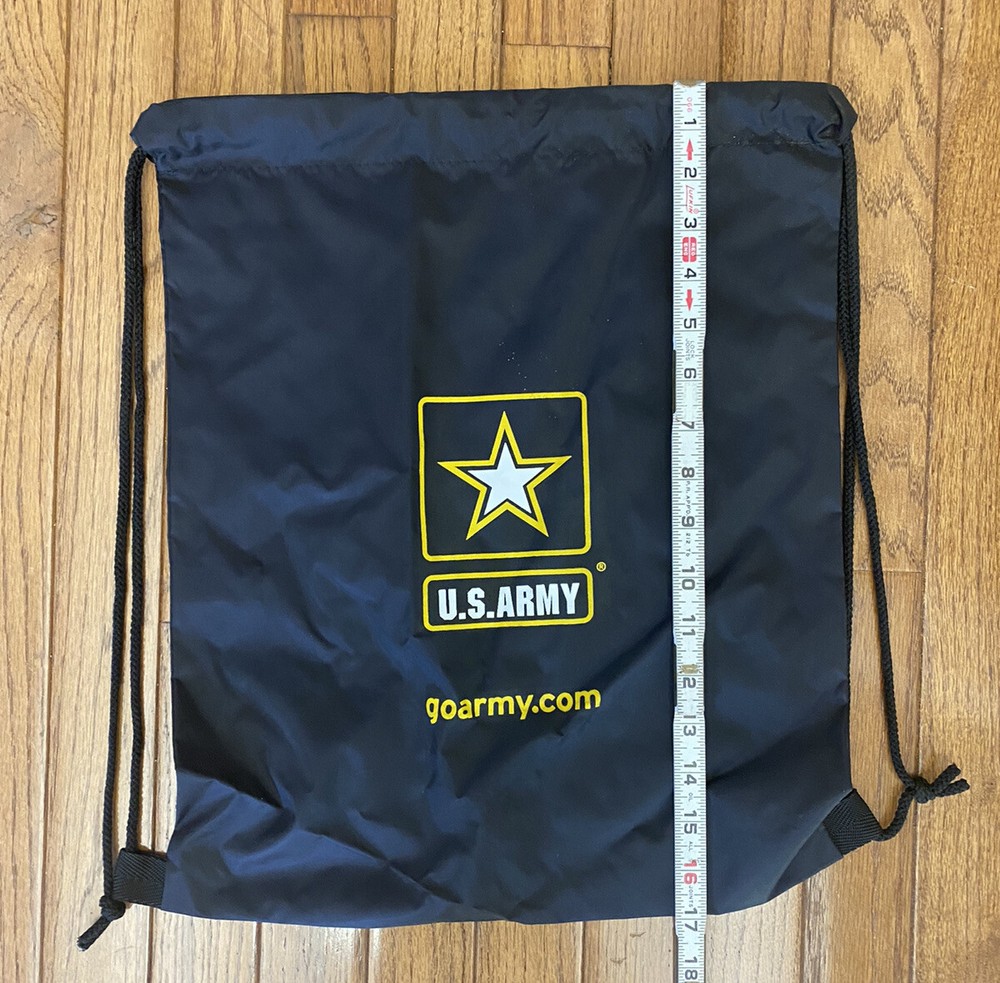 New U.S. Army Black Bag Army Draw String Bag Back Pack