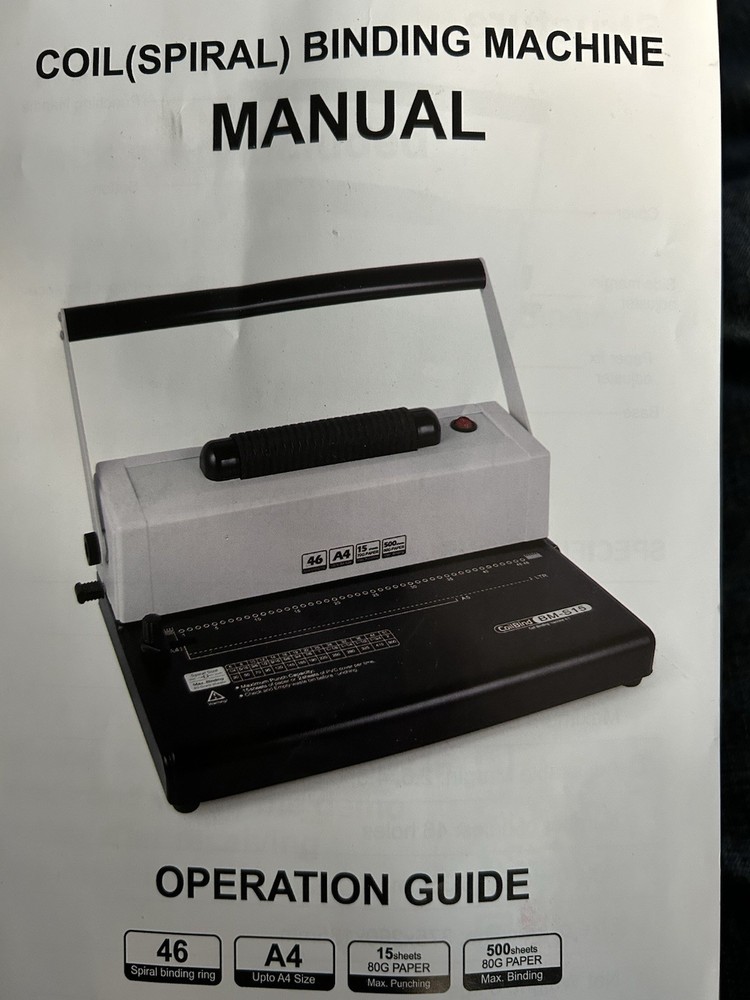 Coil Spiral Binding Machine