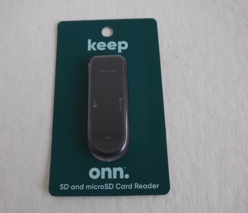 ONN SD microSD Card Reader Combo USB USB-C & Micro-USB Connector