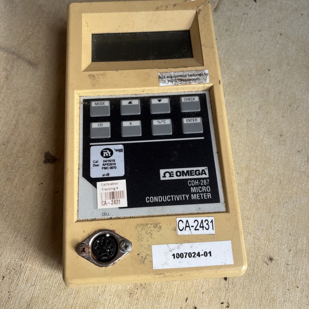 Omega CDH-287 Portable Micro Conductivity Meter UNTESTED