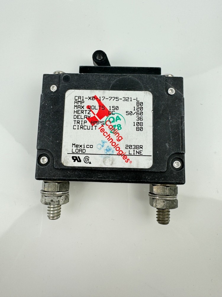 MIDNITE SOLAR MNEDC80 CIRCUIT BREAKER 80A 150VDC 1-POLE PANEL MOUNT