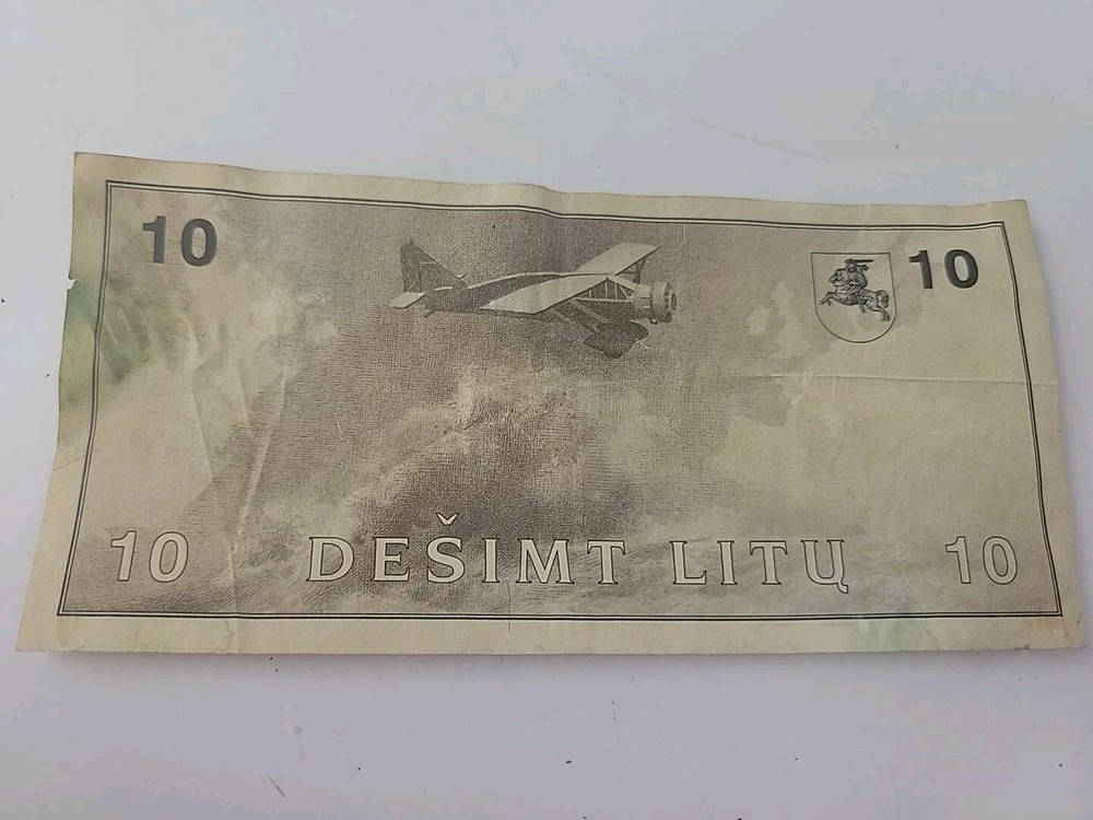 Lithuania 10 Litu Incorrect Spelling GIRENAS.