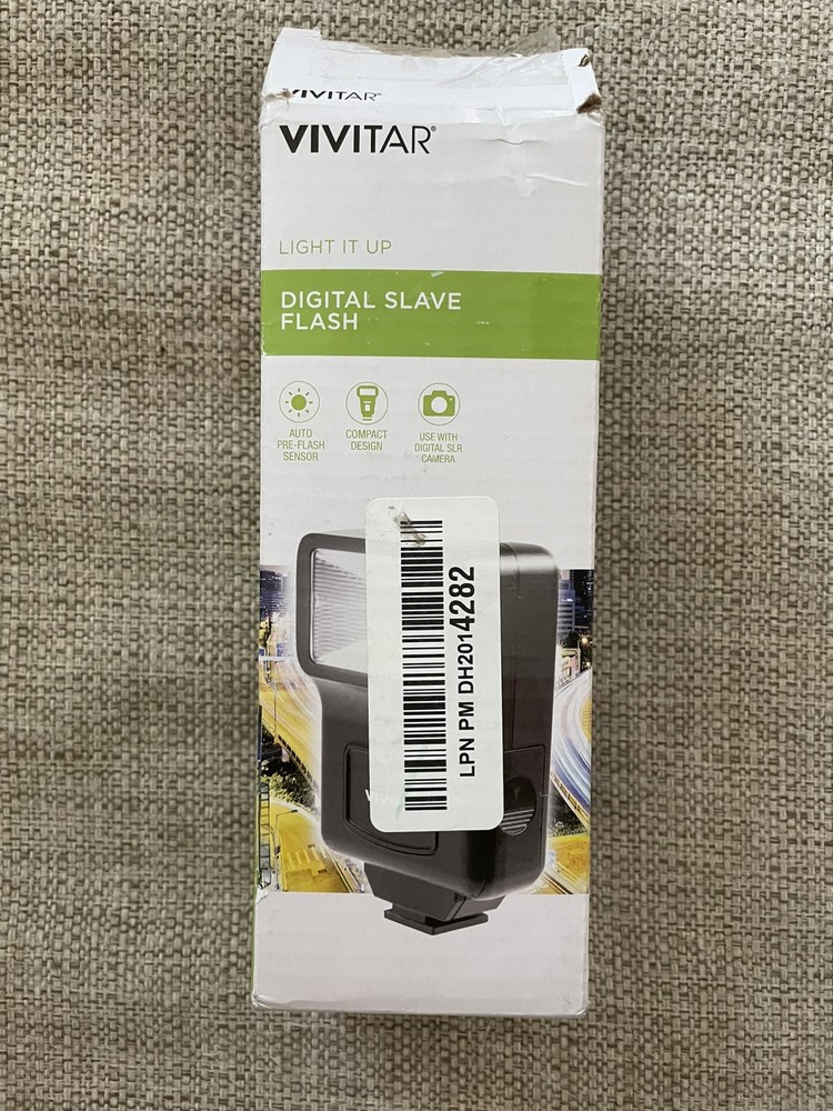 Vivitar Light it Up Digital Slave Flash With Camera Hot Shoe Bracket 3 Modes