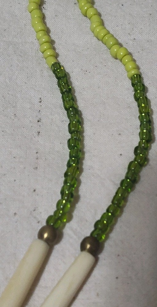 Native American Beaded Turtle Necklace 19" D21