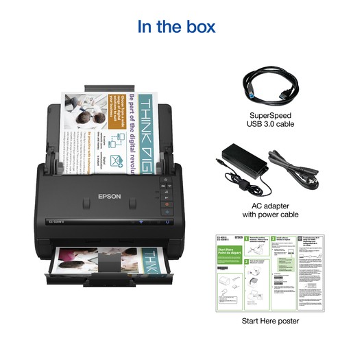 Epson WorkForce ES-500W II Wireless Document Scanner - Certified Refurbished