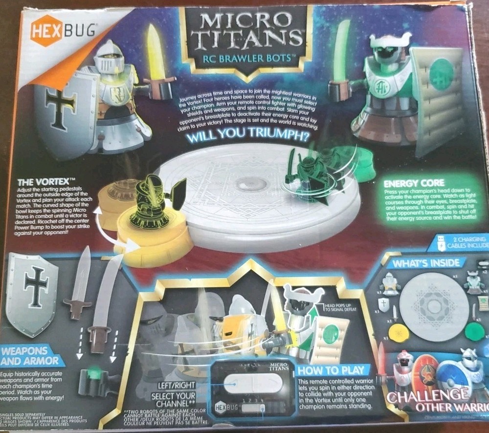 Hexbug 426-6407 Micro Titans Vortex Viking & Centurion R/C Robot & Arena New