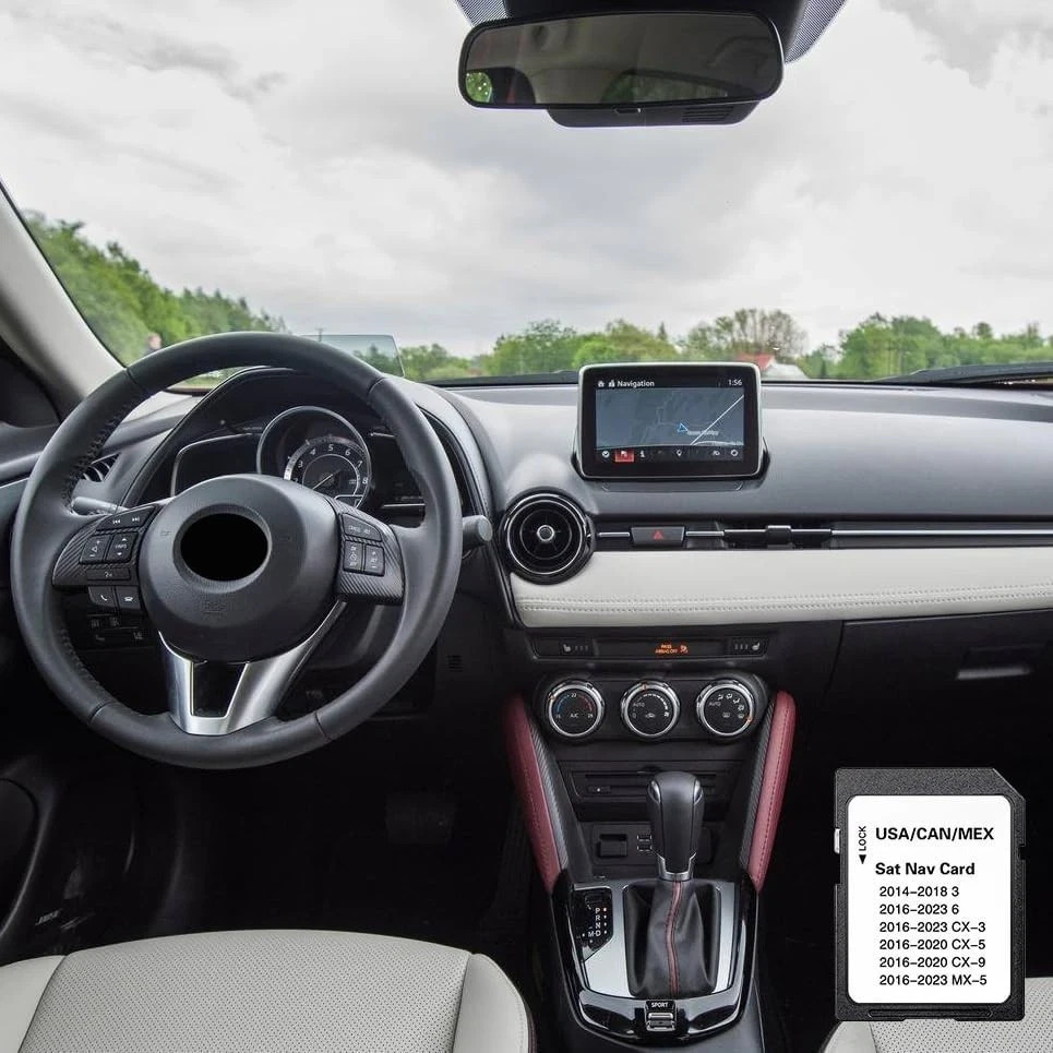 Upgraded Navigation SD Card with Latest Maps Version Compatible with 3 6 CX-3 CX