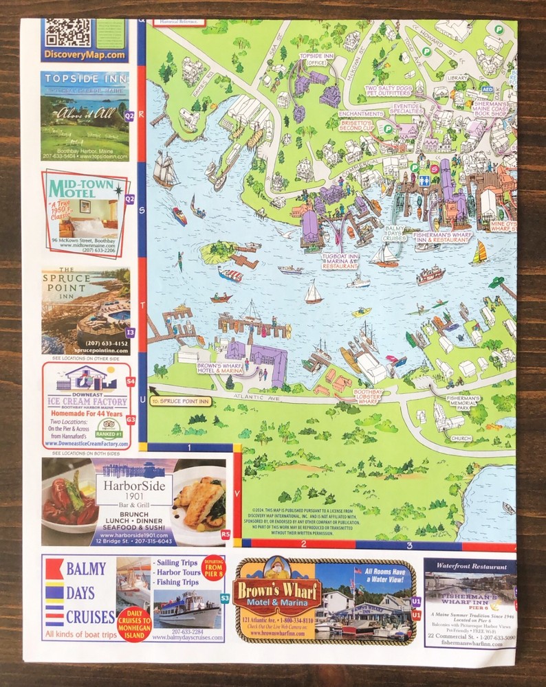 Boothbay Harbor Maine Discovery Map (2024)