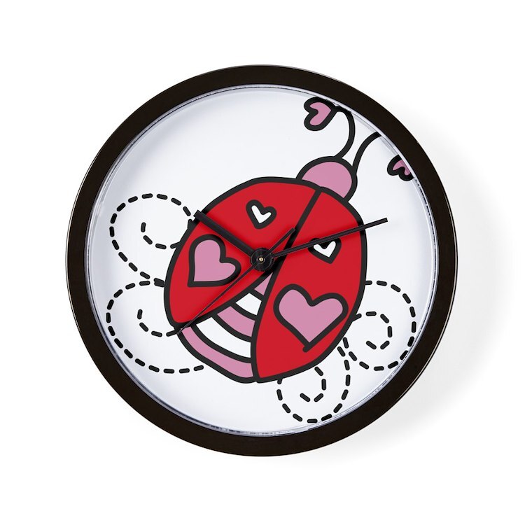CafePress Love Bug 10" Wall Clock (1148488944)