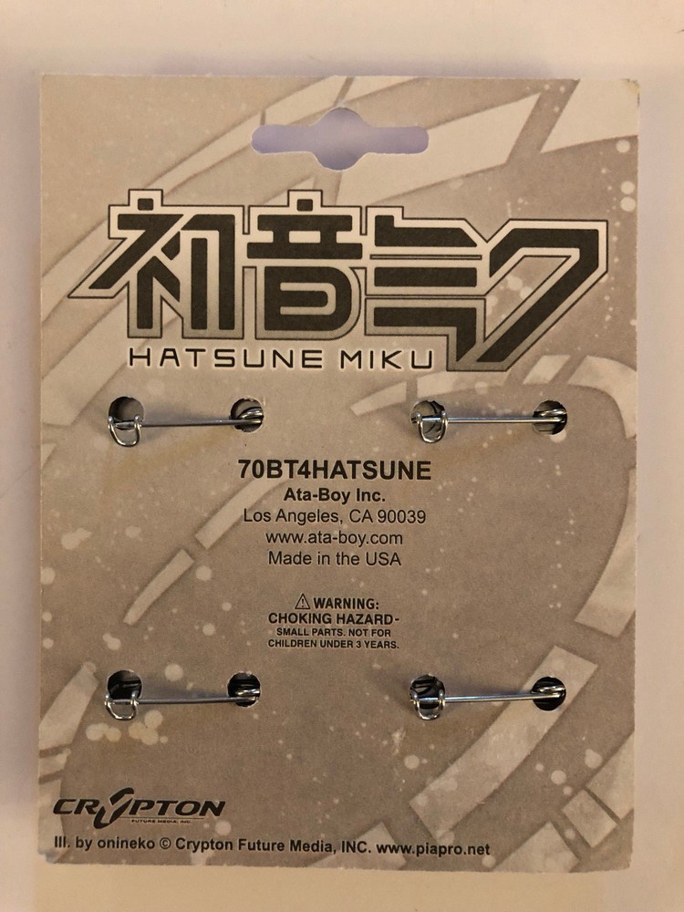 HATSUNE MIKU 4 pack 1.25" Button Set - NIB