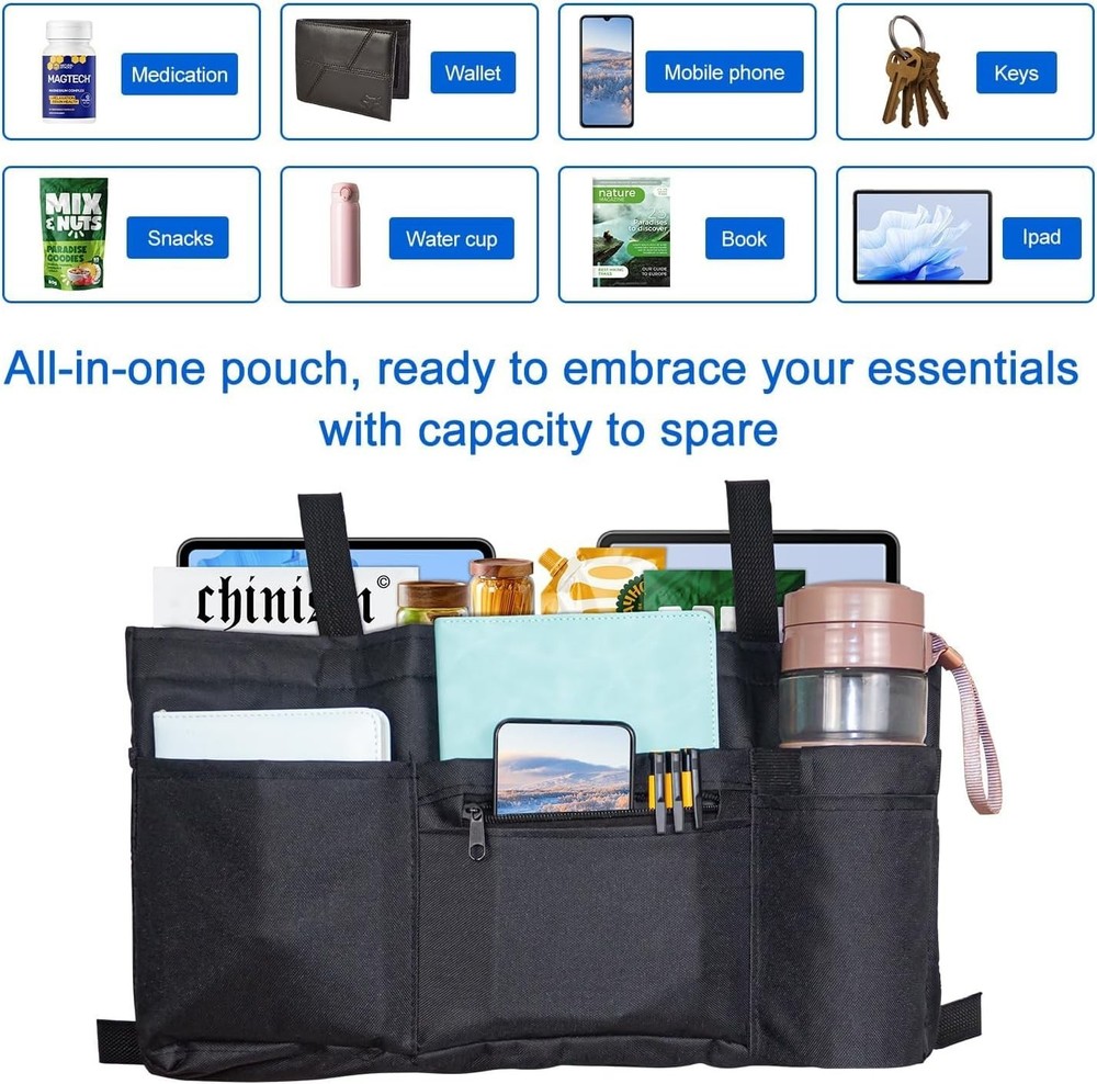 Upgrade Walker Bag with Soft Cooler & Cup Holder,Walker Accessories Walker Ba...
