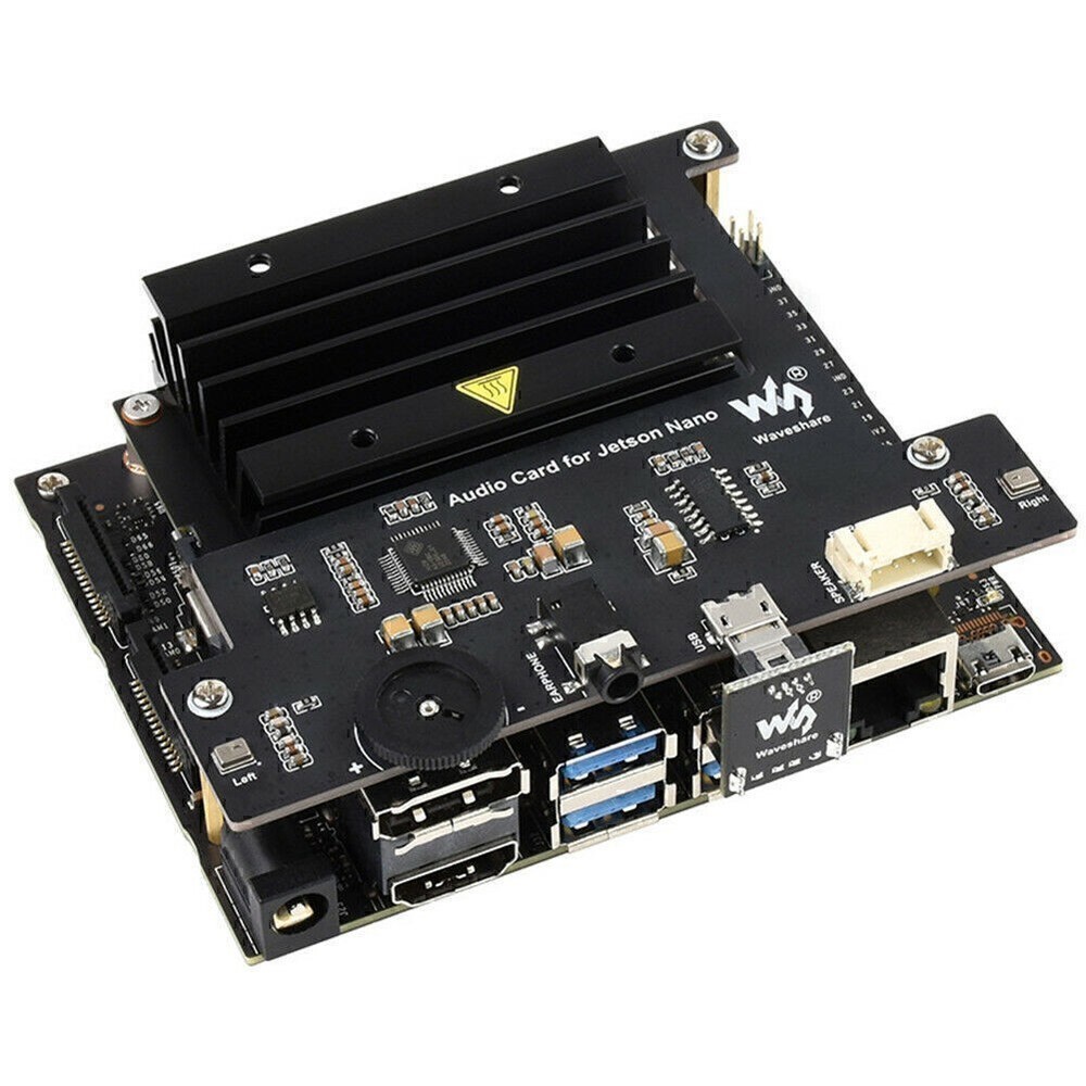Waveshare Audio Codec Module for Jetson Nano USB Audio Codec Driver-Free Sou KI