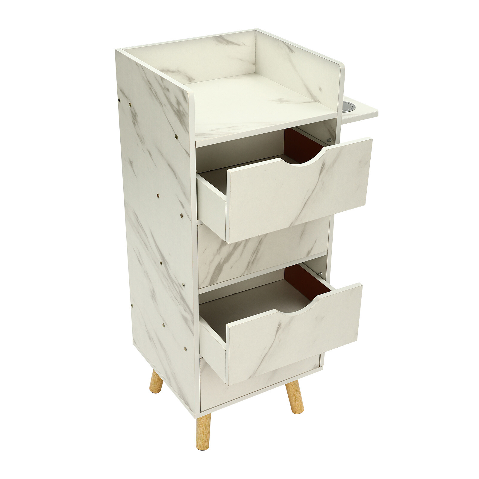 Salon Storage Cabinet Hair Styling Barber Station beauty shop Cabinet 4 Drawers