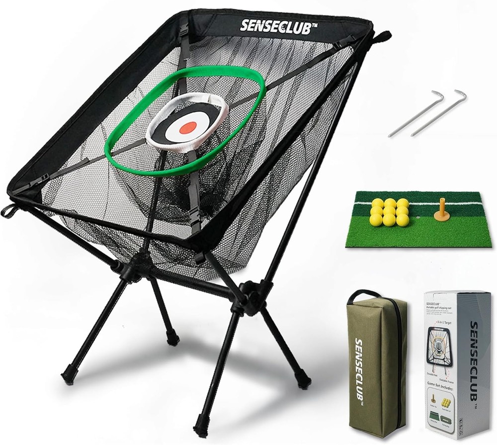 Foldable Chipping Net & Floating Green, Indoor Golf Practice Chipping Target,...