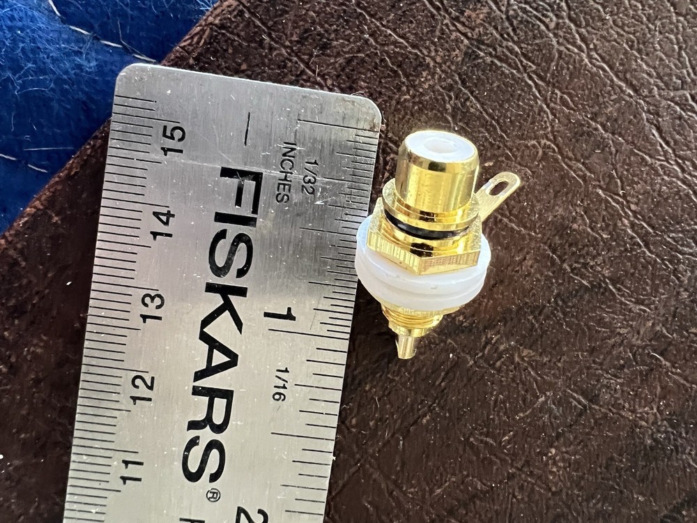 36 Gold Plated RCA Panel Mount Jacks Chassis Audio Connectors Insulated