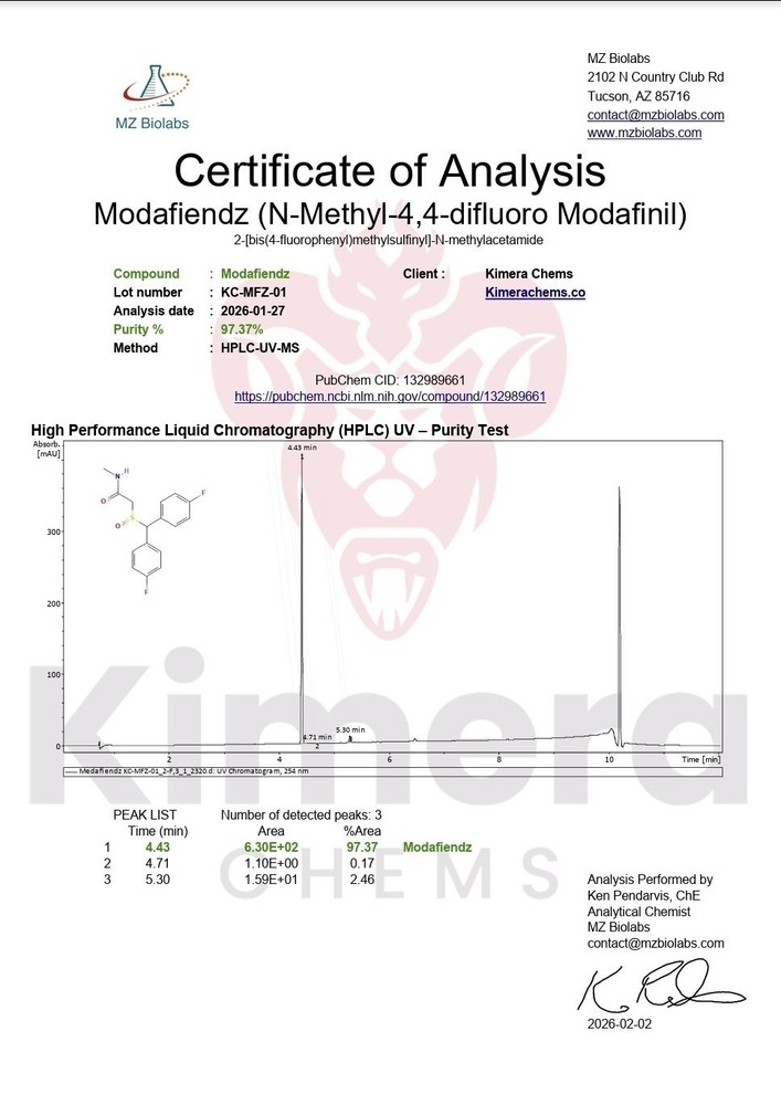 Modafiendz Kimera Chems 50mg Per Capsule 60 Count