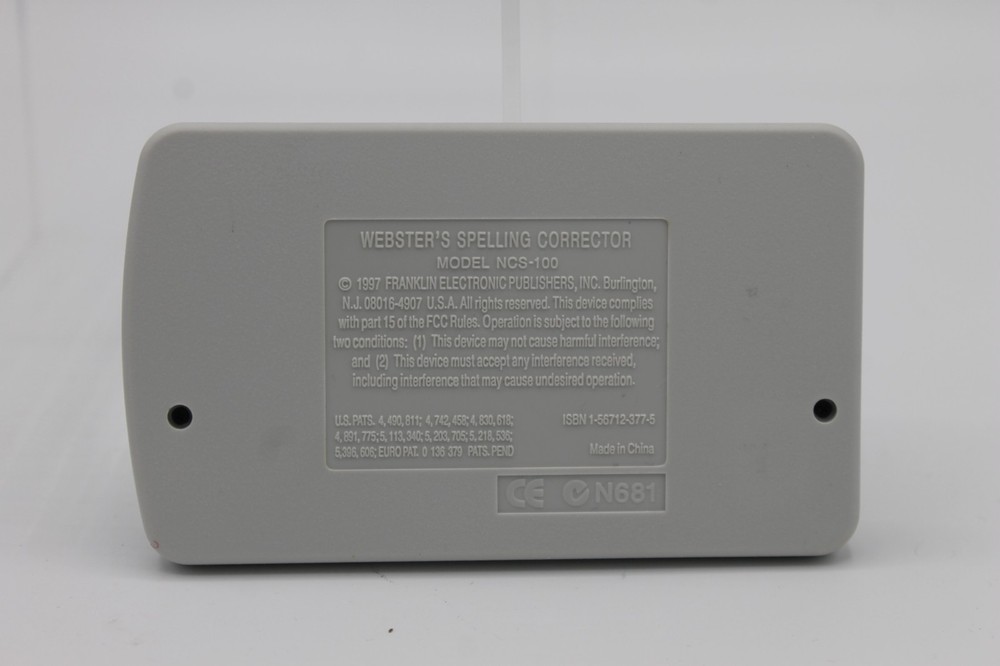 Webster's Spelling Corrector 1997 Franklin Electronics NCS-100 - Great Condition
