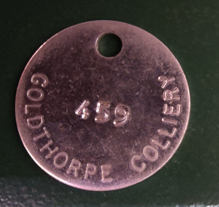 GOLDTHORPE TOKEN / COLLIERY PIT CHECK - marked 459 GOLDTHORPE COLLIERY