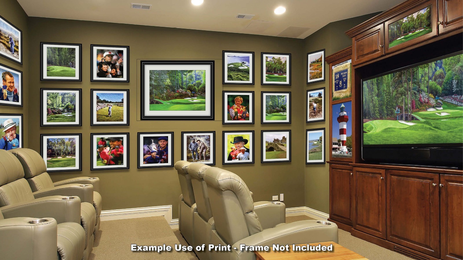 Augusta National Golf Hole 12 Golden Bell Masters Amen Corner PGA Art Print Ri4