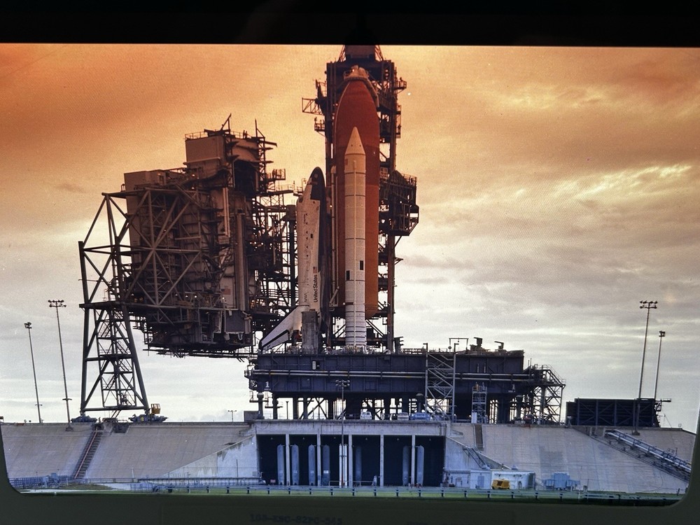 1982 NASA KSC Space Shuttle Columbia STS-4 Launchpad Presentation Transparency