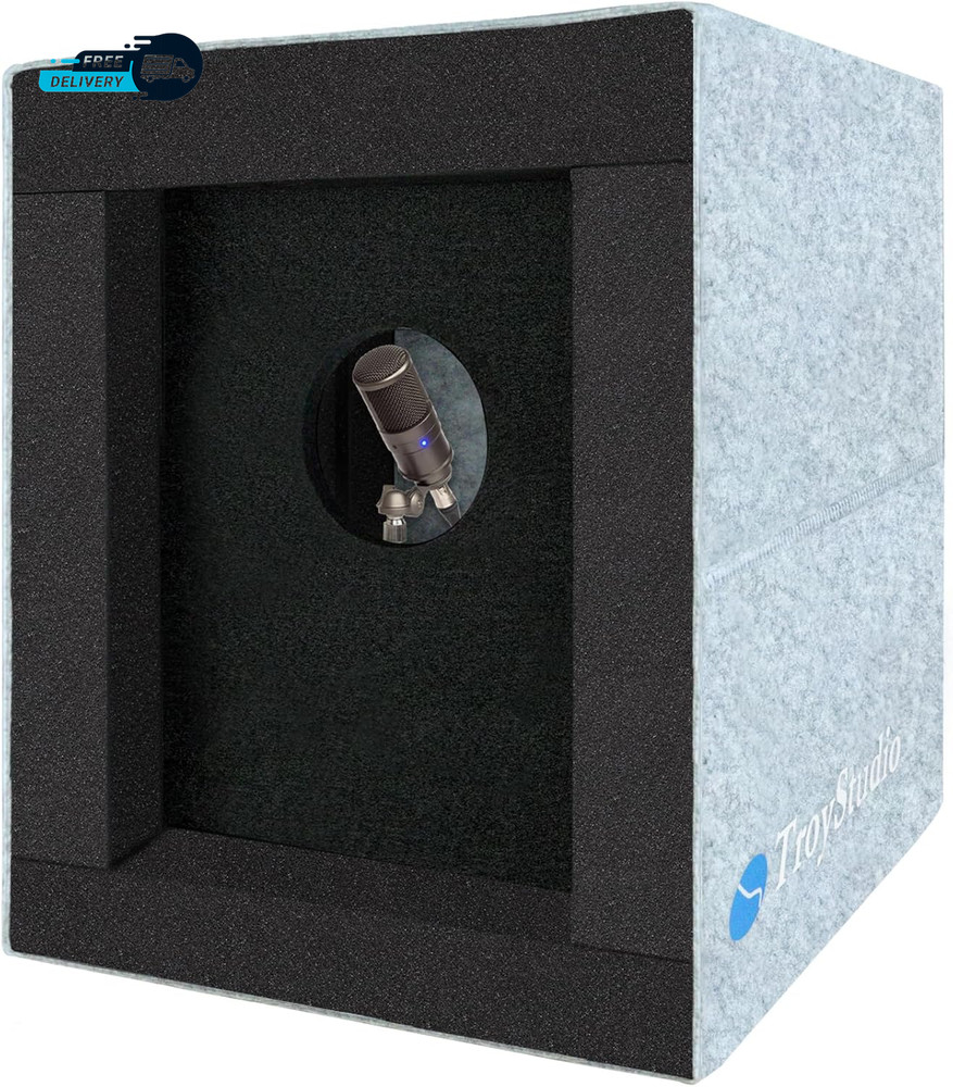 Enclosed Vocal Booth Portable Microphone Isolation Shield Foldable Reflection