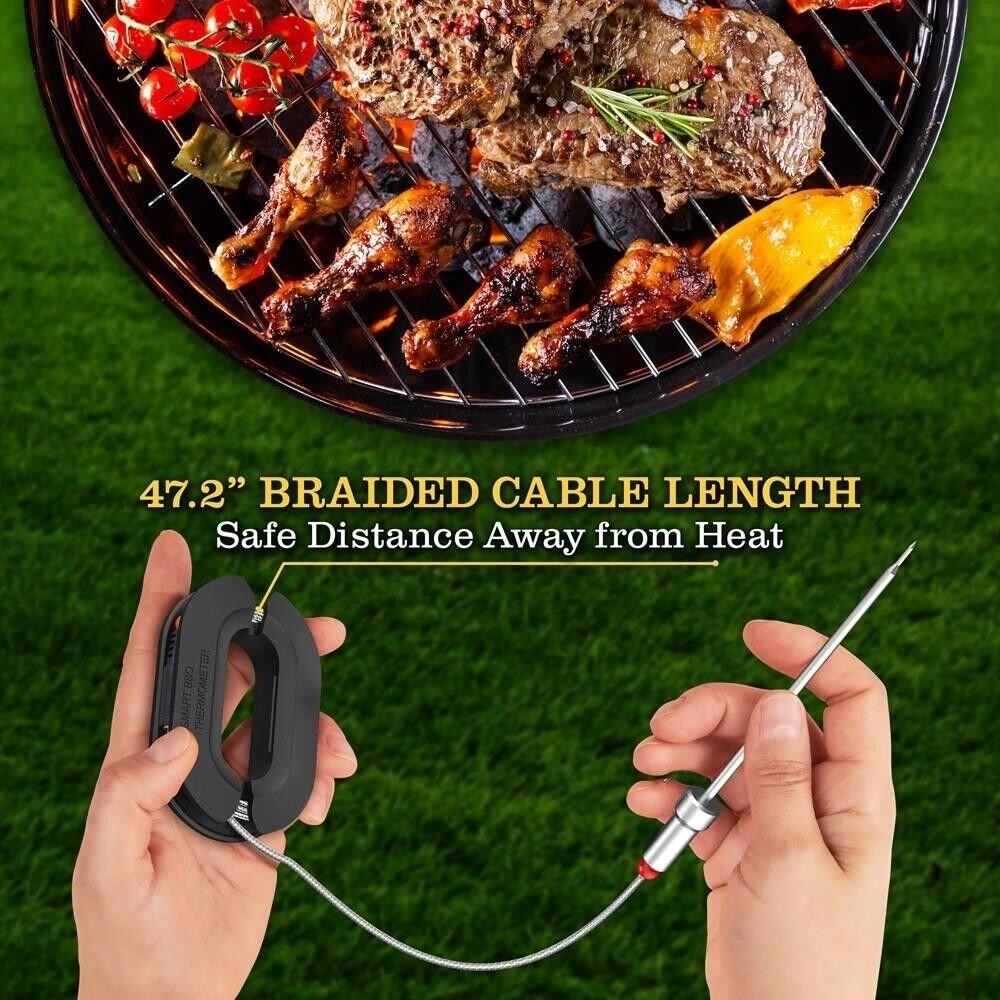Nutrichef Bluetooth Wireless BBQ Digital Thermometer