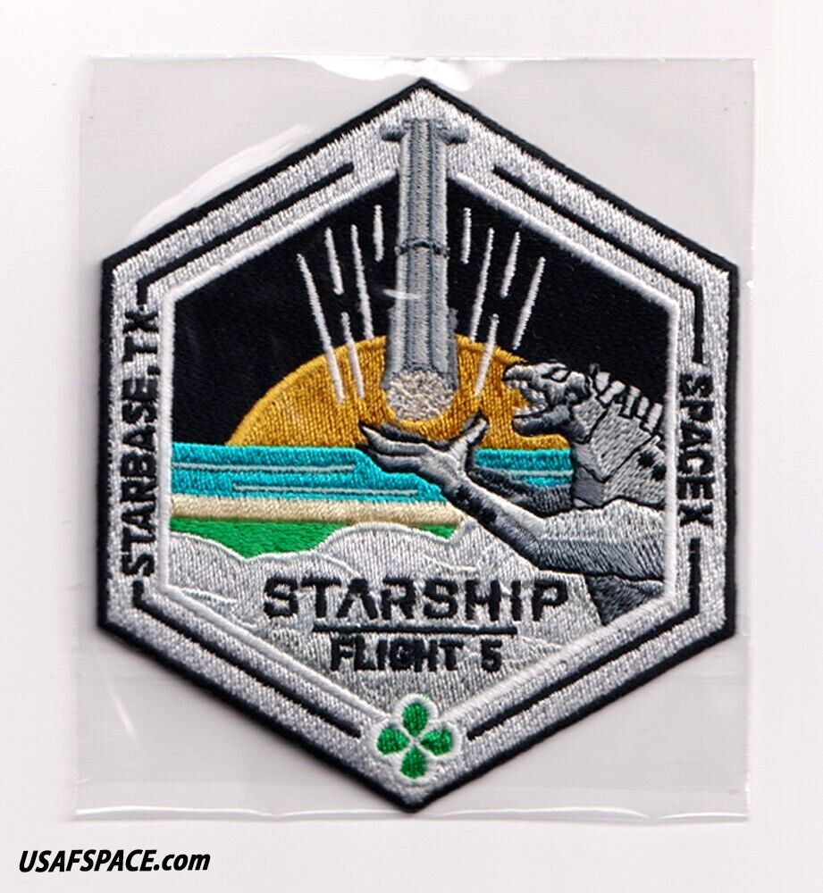 Authentic SPACEX STARSHIP TEST FLIGHT-5 SUPER HEAVY STARBASE, TX Mission PATCH