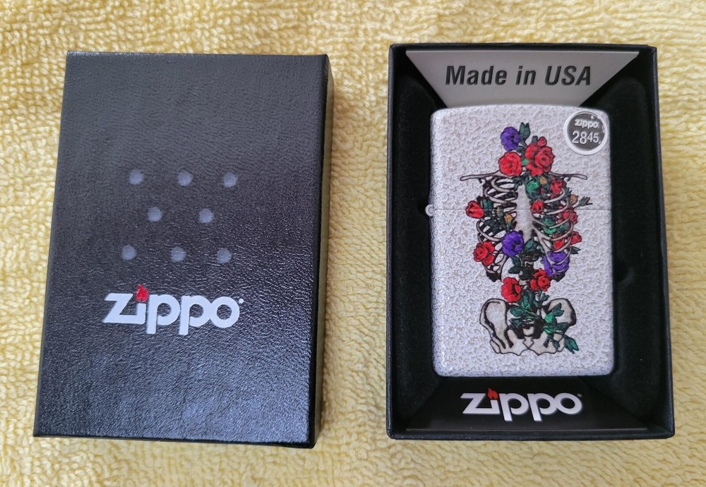 ZIPPO Floral Skeleton Design 49252 LIGHTER