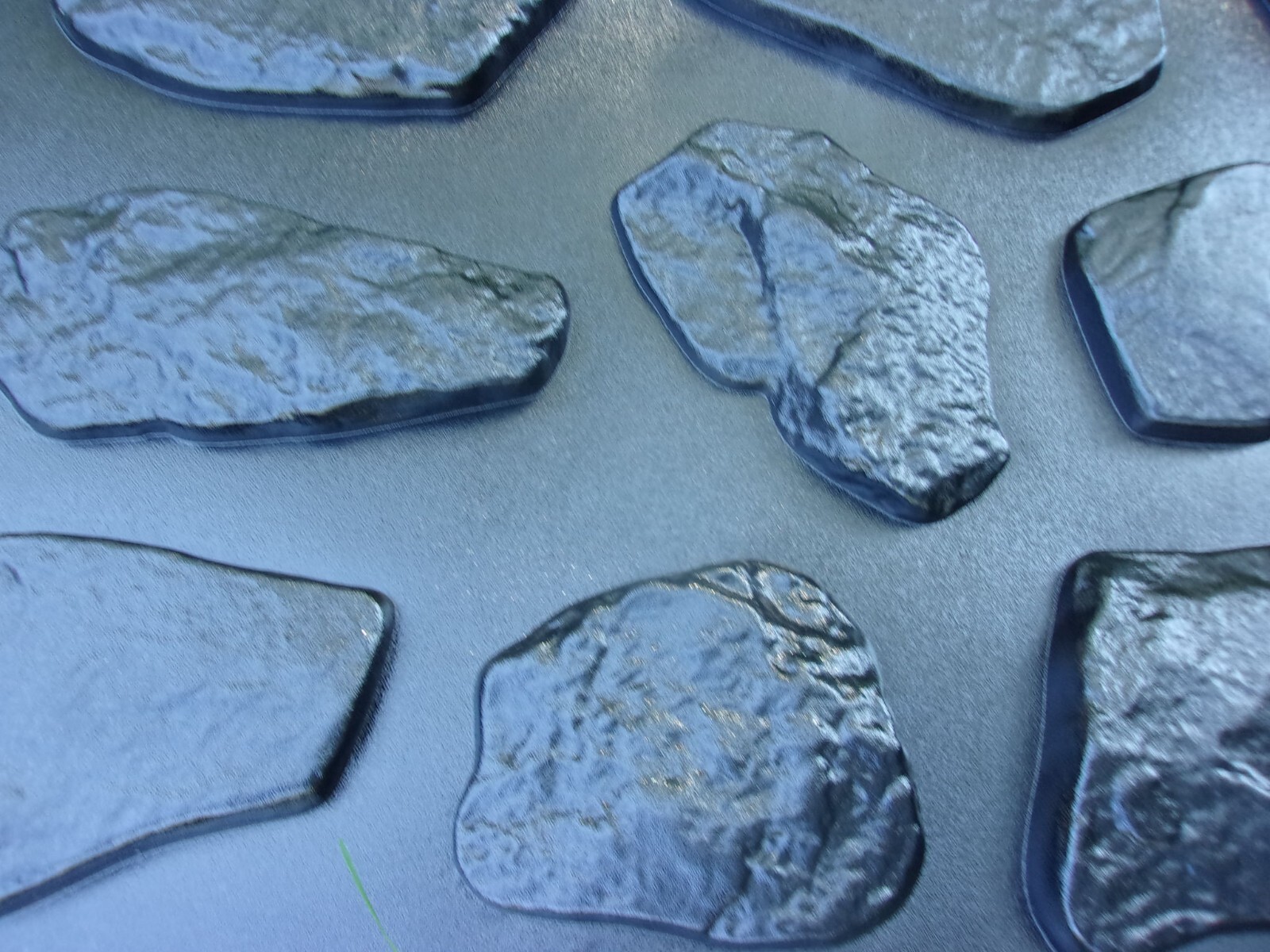 Rock facing molds wall stone veneer plastic concrete moulds 6"-13" set 12 asst.