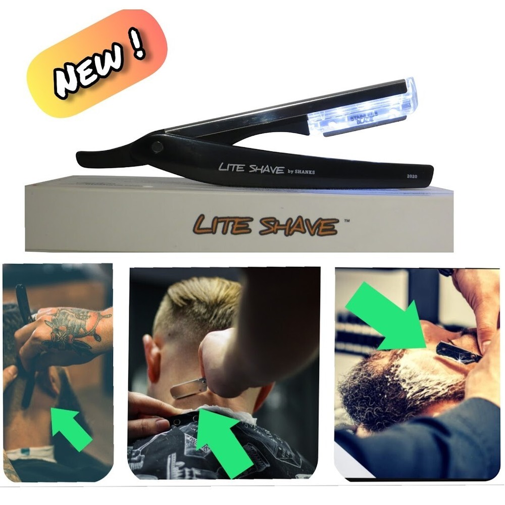 shavette straight razor with lights