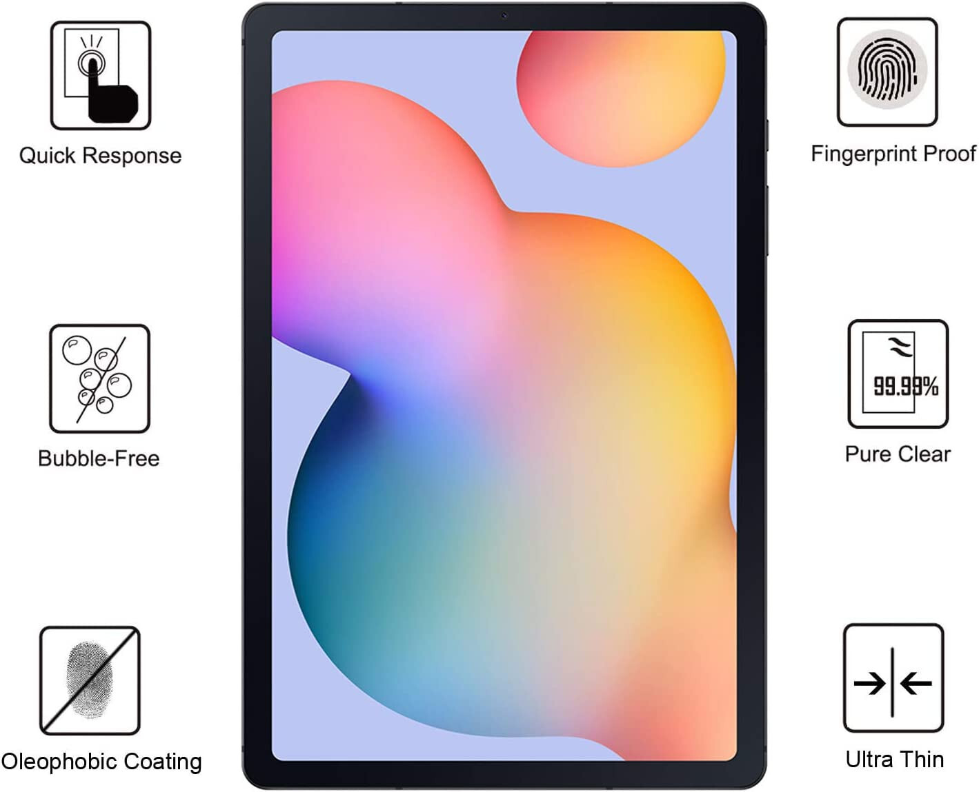 2Pack Tempered Glass Screen Protector For Samsung Galaxy Tab S6 Lite 10.4" P610