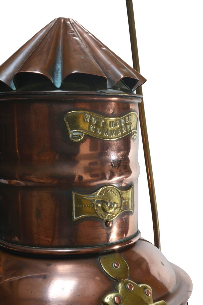 Antique Ships Lantern, NUC Not Under Command, Seagull, Copper & Brass