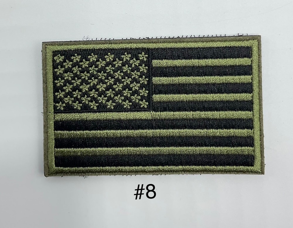 USA US Flag Forward Facing Patches 3x2"Morale HooK & Loop Fastener