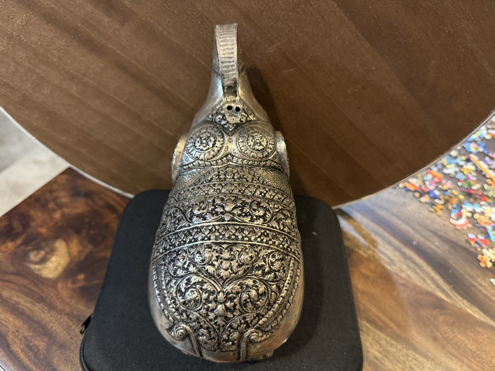 Antique Cambodian Hand Made Elephant Box