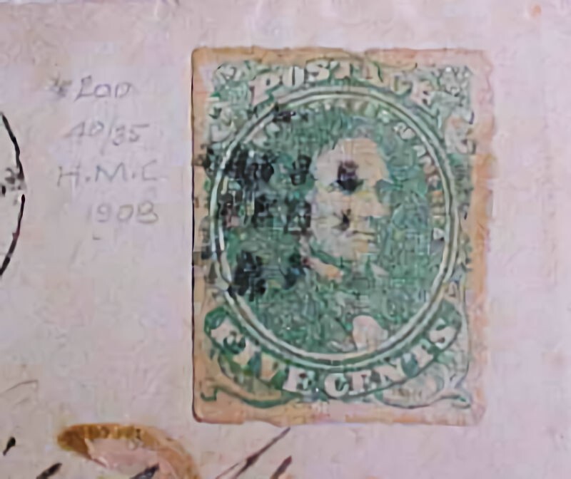 US CONFEDERATE #1 cat.$175.00 OFF PAPER BUT THIS IS A FRONT ONLY