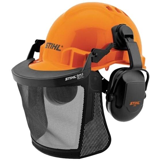 GENUINE OEM STIHL FUNCTION BASIC CHAINSAW SAFETY HELMET AND VISOR 0000 888 0810