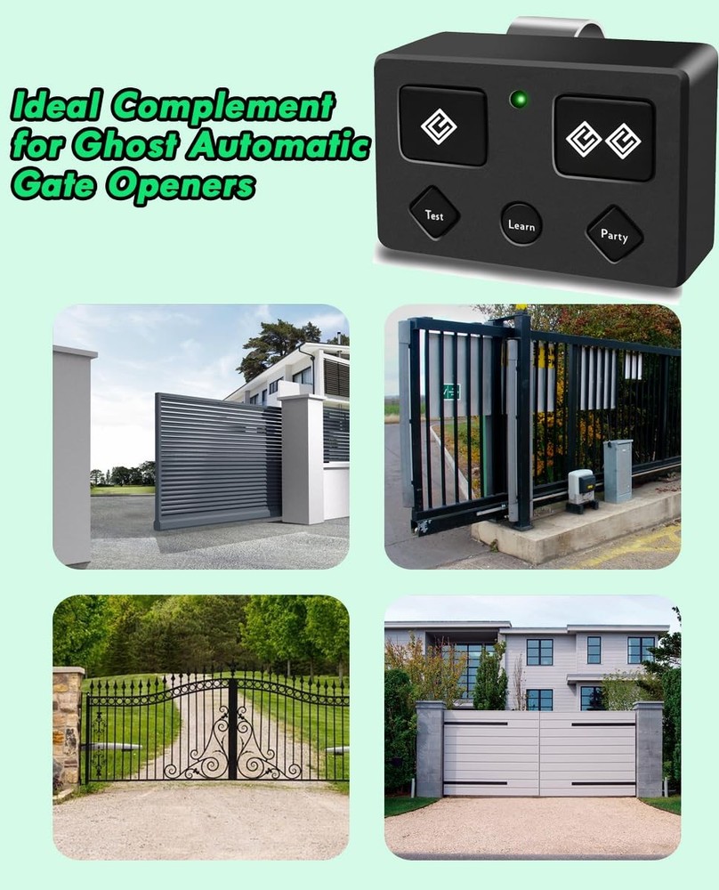Ghost Control, AXP1 AXS1 Ghost Gate Opener Remote Transmitter, 5-Button, 3