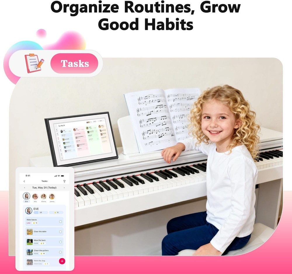 10.1" , Smart Touchscreen Interactive Display, Electronic Organizer for Month...