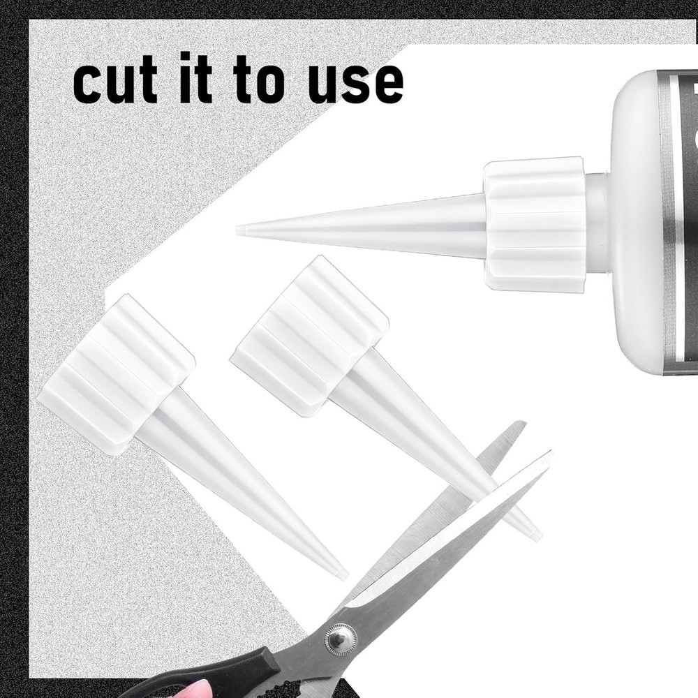 Loopeer 24 Pcs 312 Extra Tips for Ca Glue Snip Tip Applicator Cap White