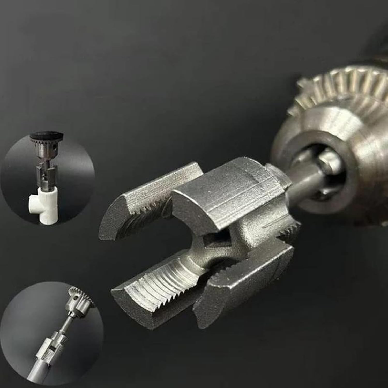 Pipe Thread Cutting Tool, Electric Drill Compatible Pvc Pipe Threader Kit