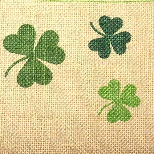 St. Patrick's Day Collection Tabletop Table Runner, 14x74" Rectangular Shamrock
